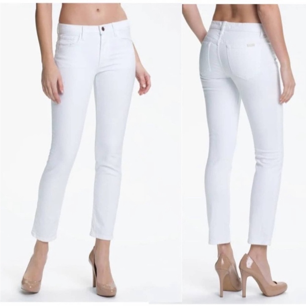 JOE’S Bonnie Straight Ankle Mid Rise White Jeans Size 29